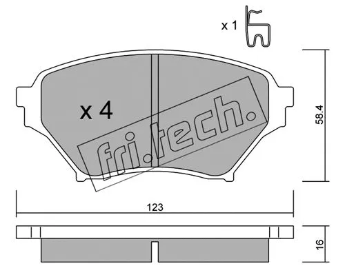 623.0 FRI.TECH. Комплект тормозных колодок, дисковый тормоз (фото 1)