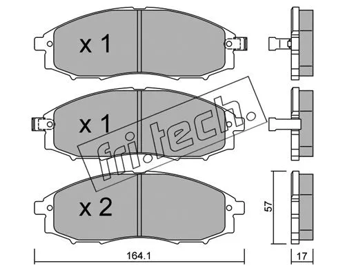 627.0 FRI.TECH. Комплект тормозных колодок, дисковый тормоз (фото 1)