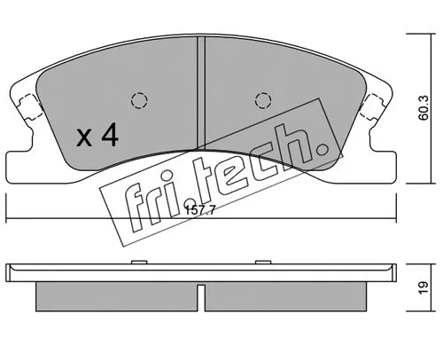 642.0 FRI.TECH. Комплект тормозных колодок, дисковый тормоз (фото 1)