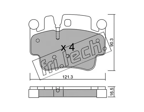 673.0 FRI.TECH. Комплект тормозных колодок, дисковый тормоз (фото 1)