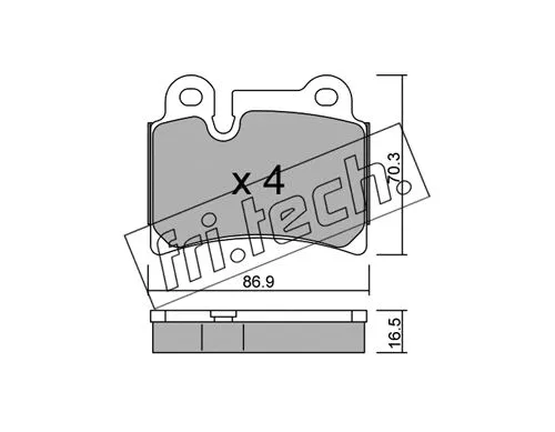 676.0 FRI.TECH. Комплект тормозных колодок, дисковый тормоз (фото 1)
