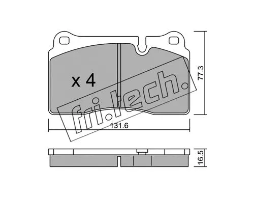 711.0 FRI.TECH. Комплект тормозных колодок, дисковый тормоз (фото 1)