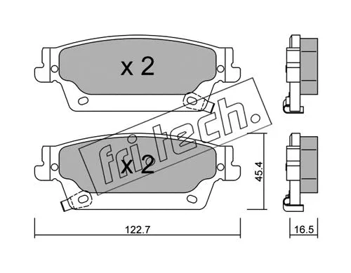 717.0 FRI.TECH. Комплект тормозных колодок, дисковый тормоз (фото 1)