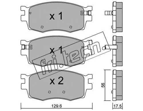 740.0 FRI.TECH. Комплект тормозных колодок, дисковый тормоз (фото 1)