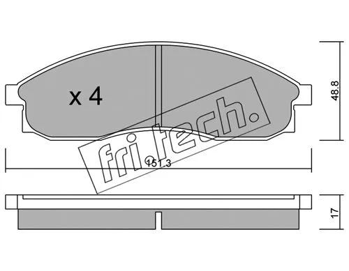 756.0 FRI.TECH. Комплект тормозных колодок, дисковый тормоз (фото 1)