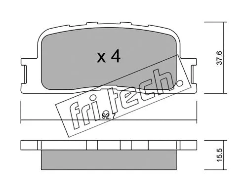 769.0 FRI.TECH. Комплект тормозных колодок, дисковый тормоз (фото 1)