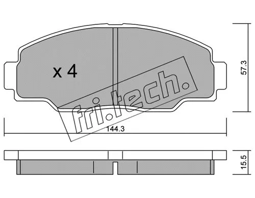 771.0 FRI.TECH. Комплект тормозных колодок, дисковый тормоз (фото 1)