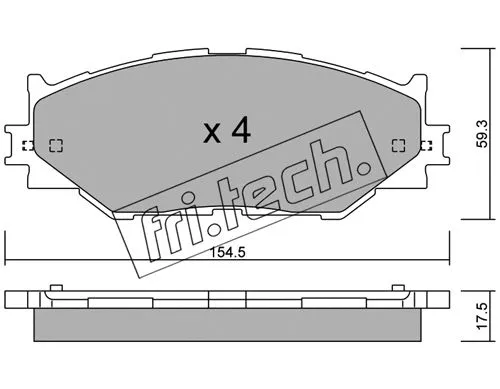 776.0 FRI.TECH. Комплект тормозных колодок, дисковый тормоз (фото 1)