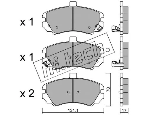 901.0 FRI.TECH. Комплект тормозных колодок, дисковый тормоз (фото 1)