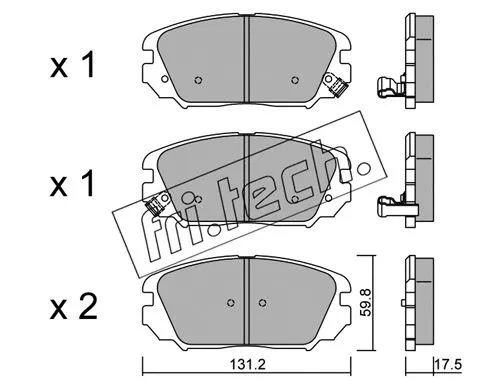 902.0 FRI.TECH. Комплект тормозных колодок, дисковый тормоз (фото 1)