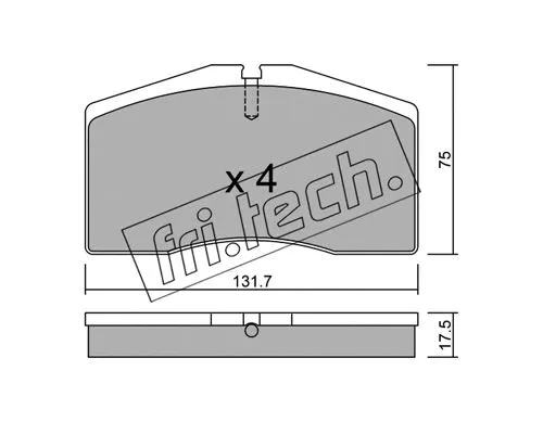 907.0 FRI.TECH. Комплект тормозных колодок, дисковый тормоз (фото 1)