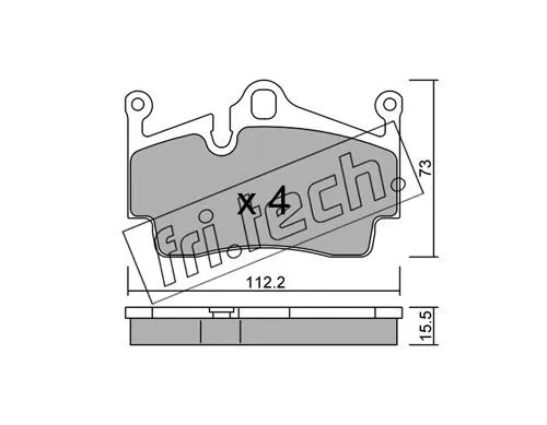 911.0 FRI.TECH. Комплект тормозных колодок, дисковый тормоз (фото 1)