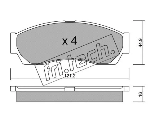 913.0 FRI.TECH. Комплект тормозных колодок, дисковый тормоз (фото 1)
