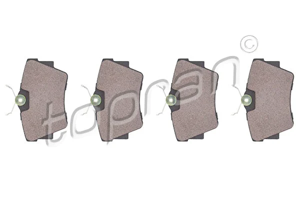 207 090 TOPRAN Комплект тормозных колодок, дисковый тормоз (фото 1)