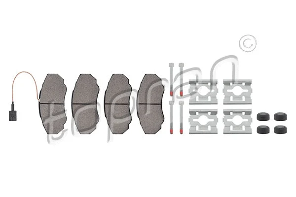 723 469 TOPRAN Комплект тормозных колодок, дисковый тормоз (фото 1)