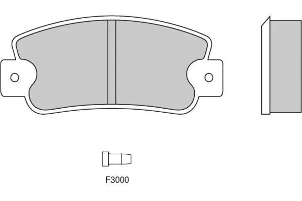 12-0203 E.T.F. Комплект тормозных колодок, дисковый тормоз (фото 1)