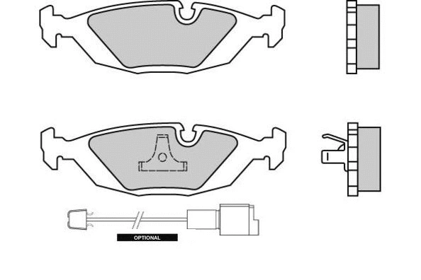12-0236 E.T.F. Комплект тормозных колодок, дисковый тормоз (фото 1)
