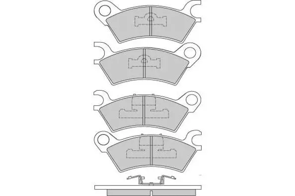 12-0250 E.T.F. Комплект тормозных колодок, дисковый тормоз (фото 1)