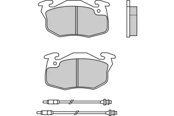 12-0551 E.T.F. Комплект тормозных колодок, дисковый тормоз (фото 1)