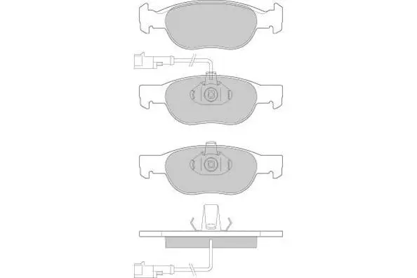 12-0666 E.T.F. Комплект тормозных колодок, дисковый тормоз (фото 1)