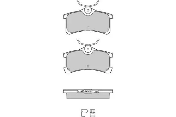 12-1107 E.T.F. Комплект тормозных колодок, дисковый тормоз (фото 1)