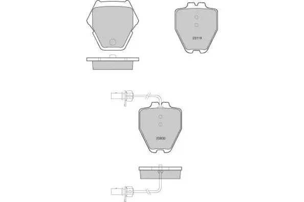 12-1151 E.T.F. Комплект тормозных колодок, дисковый тормоз (фото 1)