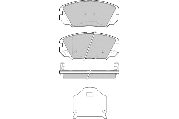 12-1401 E.T.F. Комплект тормозных колодок, дисковый тормоз (фото 1)