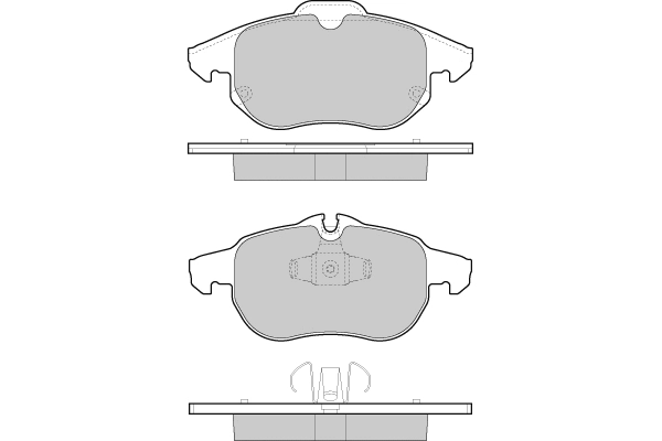 12-1402 E.T.F. Комплект тормозных колодок, дисковый тормоз (фото 1)