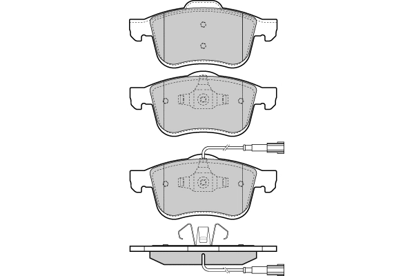 12-1413 E.T.F. Комплект тормозных колодок, дисковый тормоз (фото 1)