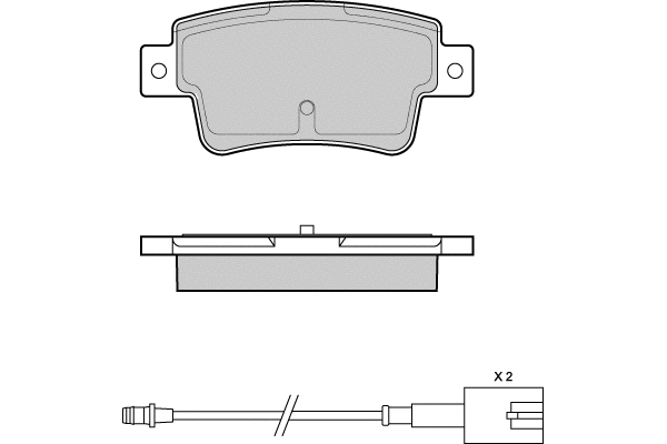 12-1427 E.T.F. Комплект тормозных колодок, дисковый тормоз (фото 1)