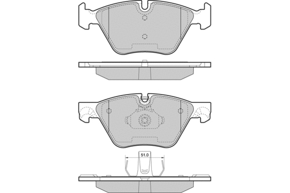 12-1447 E.T.F. Комплект тормозных колодок, дисковый тормоз (фото 1)