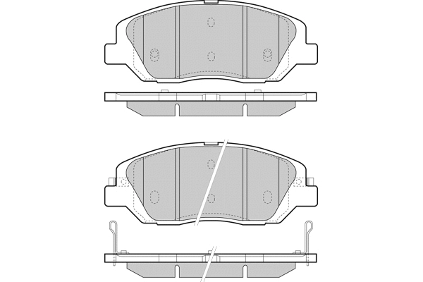 12-1492 E.T.F. Комплект тормозных колодок, дисковый тормоз (фото 1)