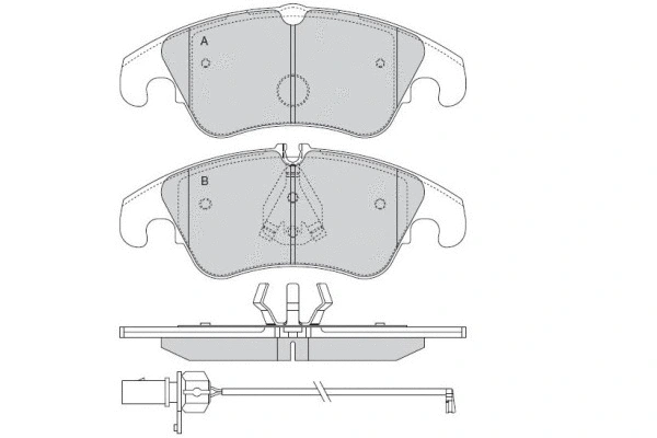 12-1515 E.T.F. Комплект тормозных колодок, дисковый тормоз (фото 1)