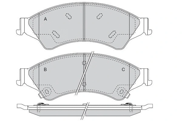 12-1527 E.T.F. Комплект тормозных колодок, дисковый тормоз (фото 1)