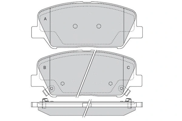 12-1530 E.T.F. Комплект тормозных колодок, дисковый тормоз (фото 1)