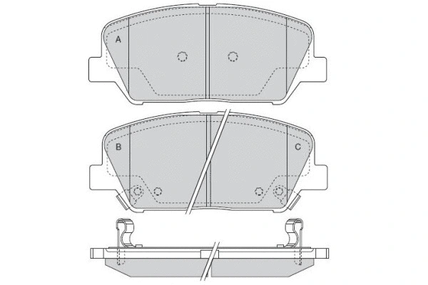 12-1531 E.T.F. Комплект тормозных колодок, дисковый тормоз (фото 1)