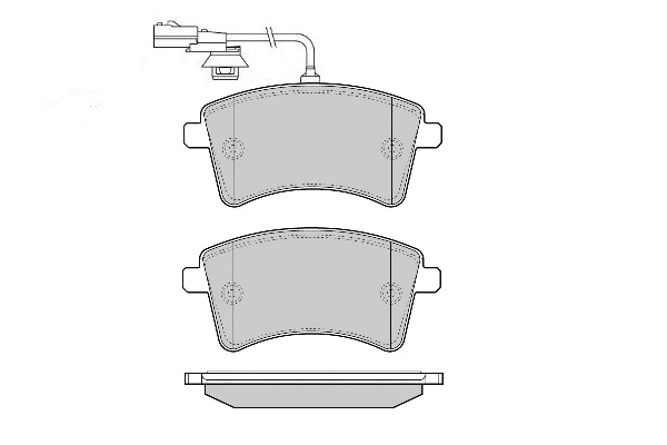 12-1593 E.T.F. Комплект тормозных колодок, дисковый тормоз (фото 1)