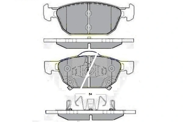 12-1626 E.T.F. Комплект тормозных колодок, дисковый тормоз (фото 1)