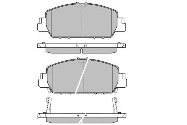 12-1627 E.T.F. Комплект тормозных колодок, дисковый тормоз (фото 1)