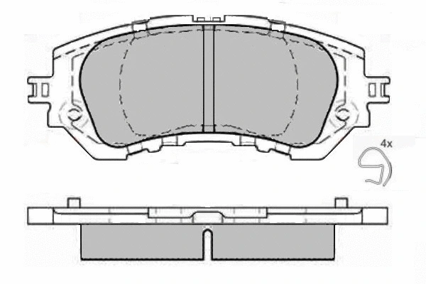 12-1656 E.T.F. Комплект тормозных колодок, дисковый тормоз (фото 1)