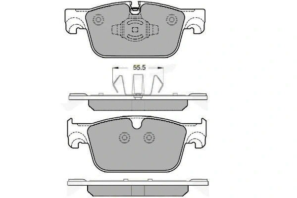 12-1677 E.T.F. Комплект тормозных колодок, дисковый тормоз (фото 1)