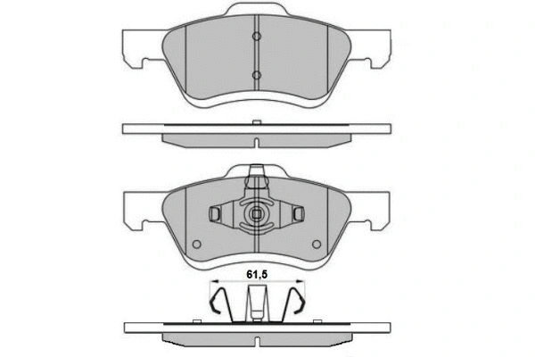 12-1683 E.T.F. Комплект тормозных колодок, дисковый тормоз (фото 1)