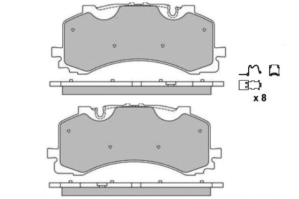 12-1760 E.T.F. Комплект тормозных колодок, дисковый тормоз (фото 1)