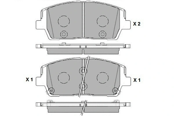 12-1787 E.T.F. Комплект тормозных колодок, дисковый тормоз (фото 1)