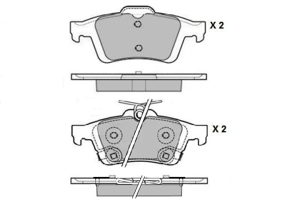 12-1796 E.T.F. Комплект тормозных колодок, дисковый тормоз (фото 1)