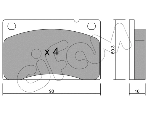 822-006-0 CIFAM Комплект тормозных колодок, дисковый тормоз (фото 1)
