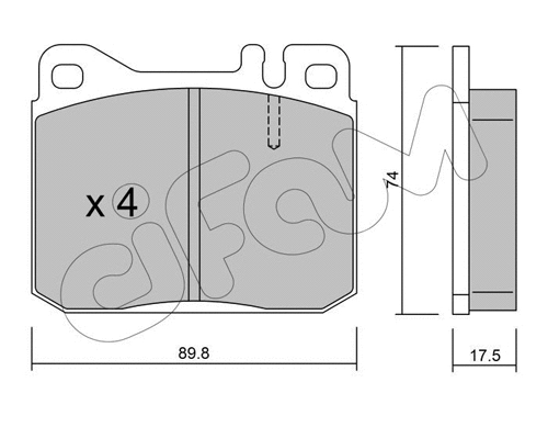 822-011-1 CIFAM Комплект тормозных колодок, дисковый тормоз (фото 1)