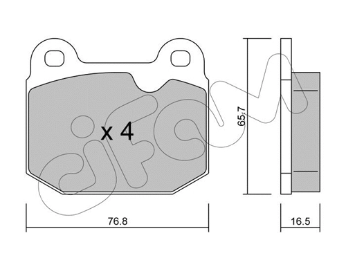 822-013-1 CIFAM Комплект тормозных колодок, дисковый тормоз (фото 1)