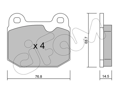 822-013-3 CIFAM Комплект тормозных колодок, дисковый тормоз (фото 1)