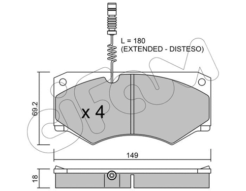 822-014-1 CIFAM Комплект тормозных колодок, дисковый тормоз (фото 1)